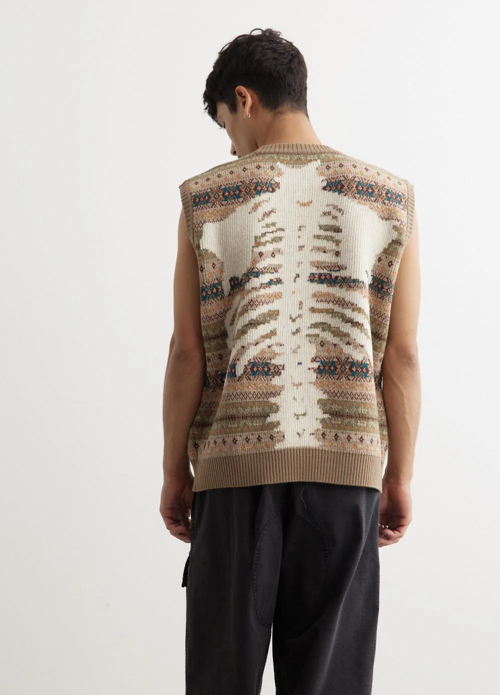 7G Wool FairIsle BONE Vest