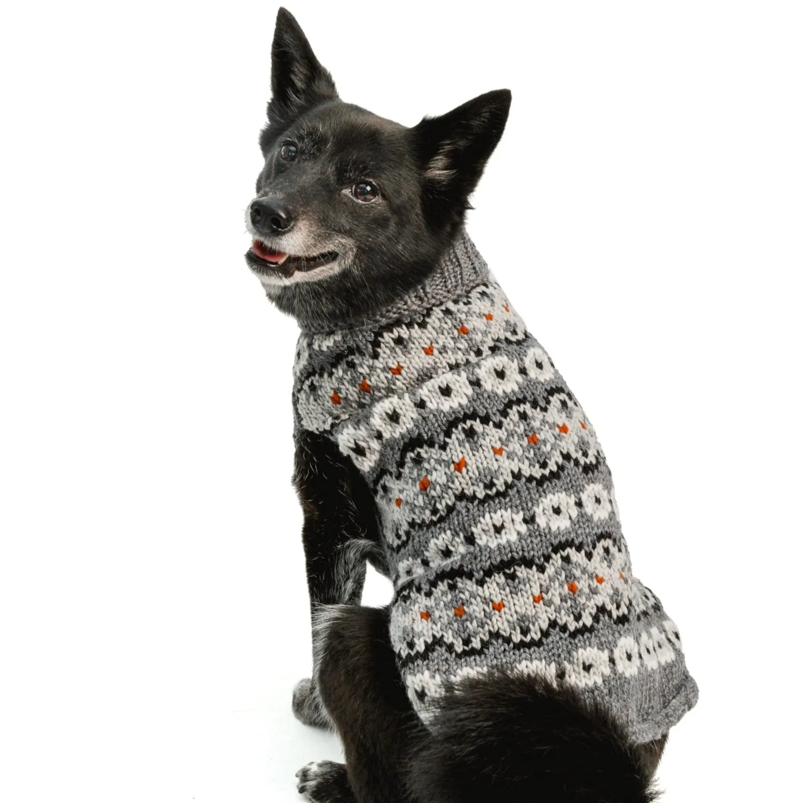 Alpaca Silver Fairisle Sweater - CLOSEOUT
