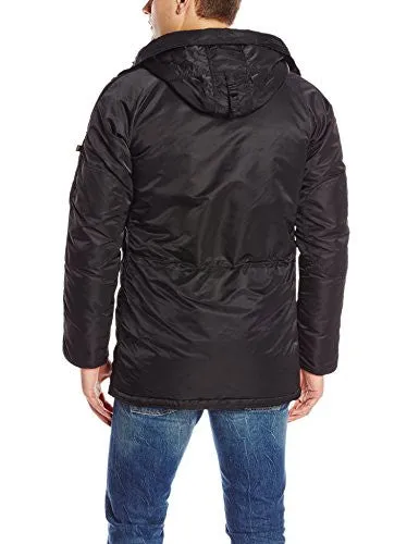Alpha Industries Men's N-3B Slim-Fit Parka Coat with Removable Faux-Fur Hood Trim