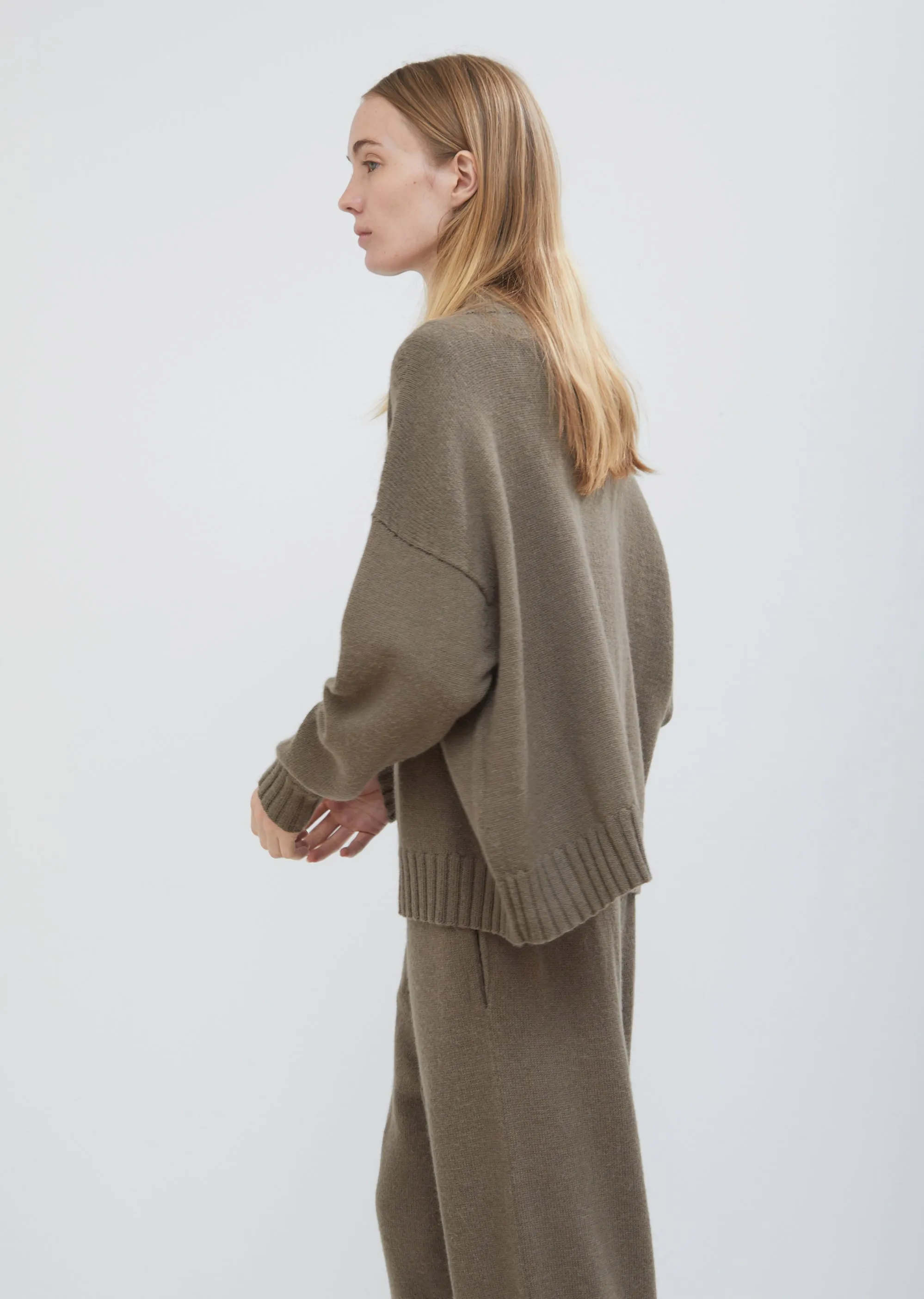 Baby Alpaca Wool Wide Crewneck
