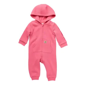 Baby Girl Fleece Zippered Hooded Coveralls CM9700