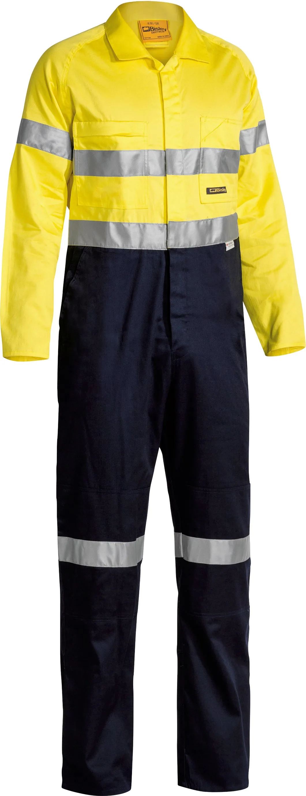 BC6719TW Bisley 2 Tone Hi Vis Lightweight Overalls 3M Reflective Tape - Regular