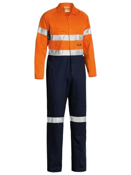 Bisley 2 Tone Hi Vis Lightweight Coveralls 3M Reflective Tape (BC6719TW)