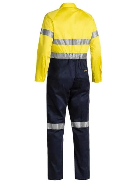 Bisley 2 Tone Hi Vis Lightweight Coveralls 3M Reflective Tape (BC6719TW)