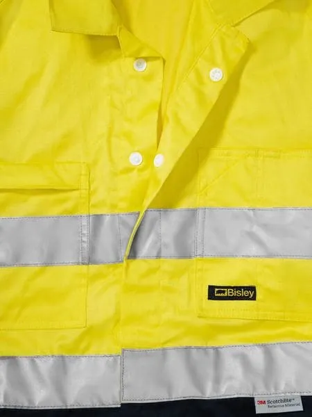 Bisley 2 Tone Hi Vis Lightweight Coveralls 3M Reflective Tape (BC6719TW)