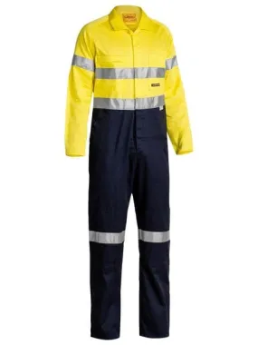 Bisley 2 Tone Hi Vis Lightweight Coveralls 3M Reflective Tape (BC6719TW)