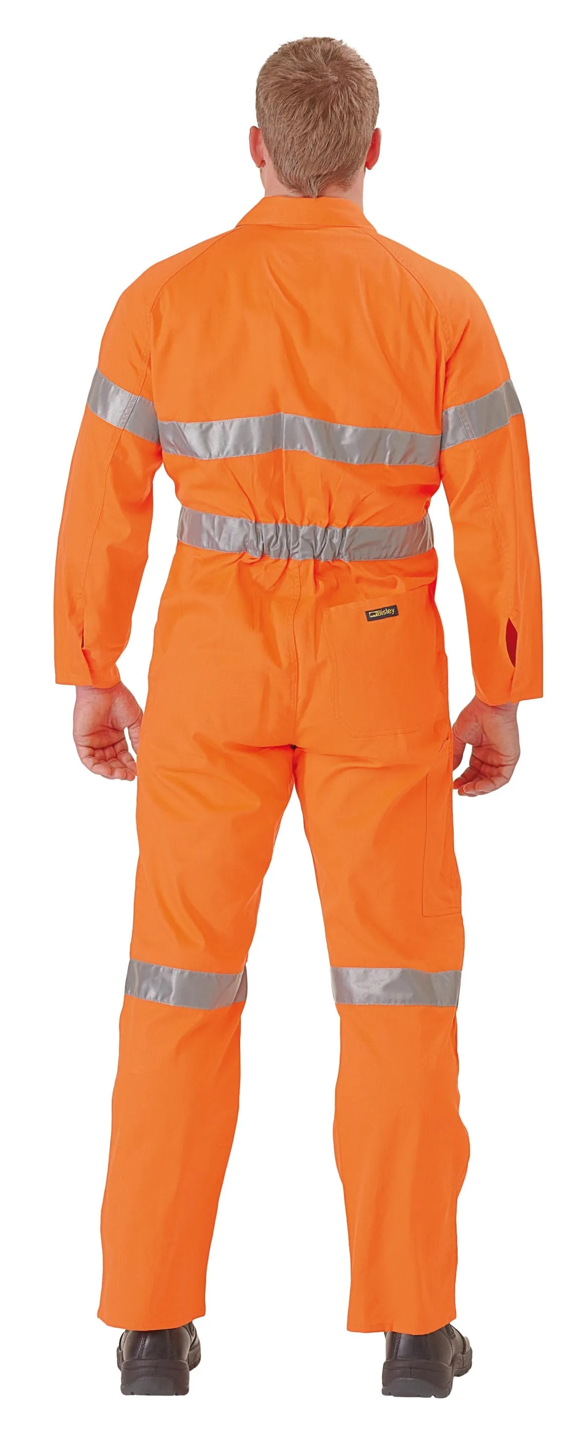 Bisley Hi Vis Lightweight Coveralls 3M Reflective Tap - Orange (BC6718TW)