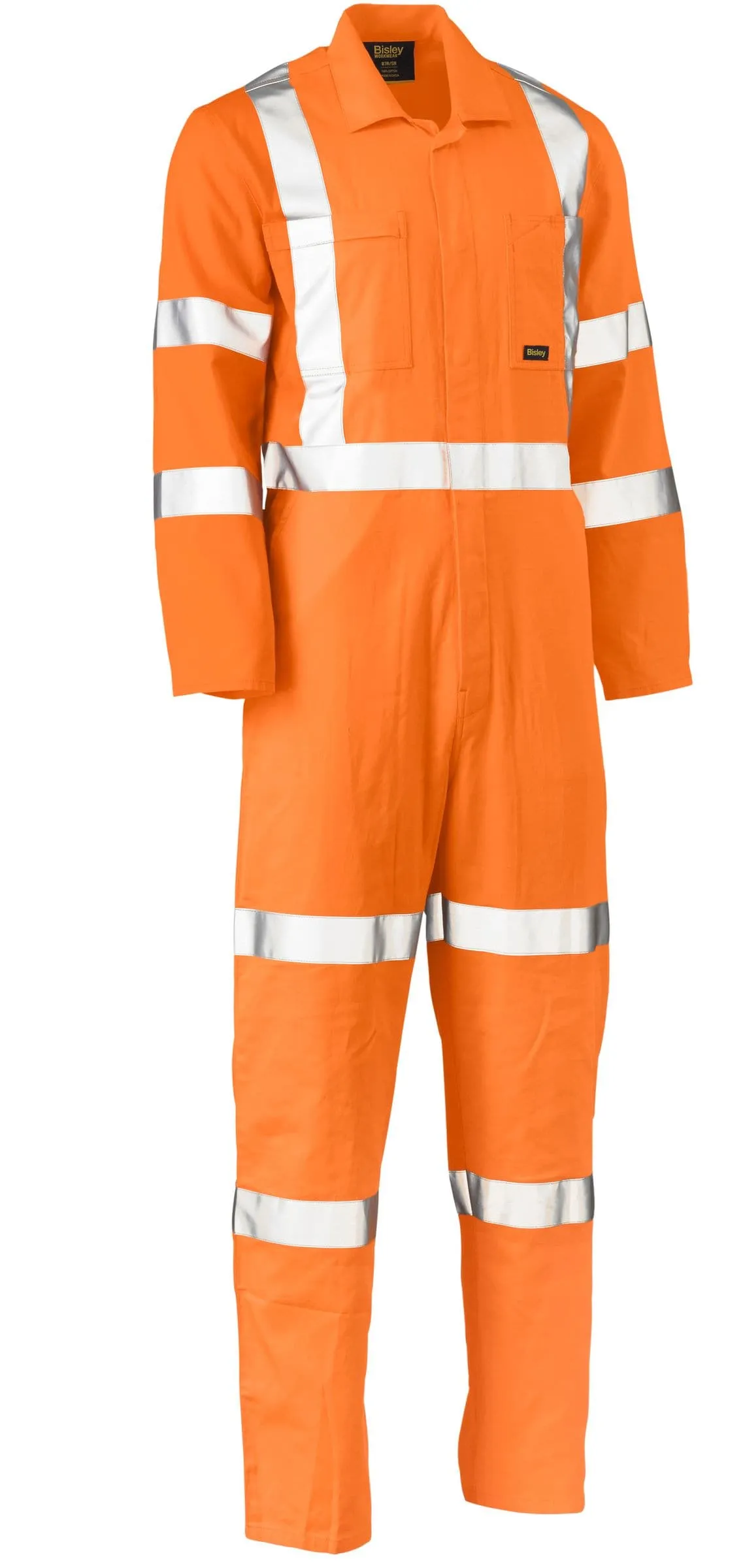 Bisley X Taped Hi Vis Lightweight Drill Rail Coverall (BC6316XT)