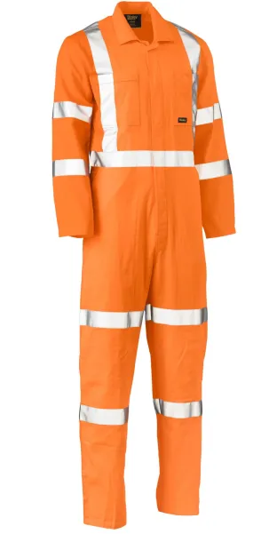 Bisley X Taped Hi Vis Lightweight Drill Rail Coverall (BC6316XT)