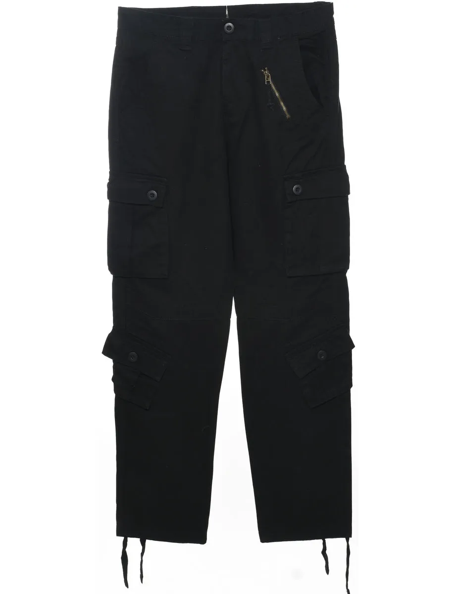 Black Cargo Pants - W32 L31