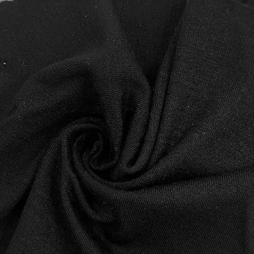Black J. Crew Rayon/Spandex Jersey 200GSM - SKU 6851F #U121