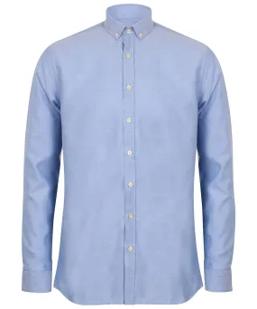 Blue - Modern long sleeve Oxford shirt