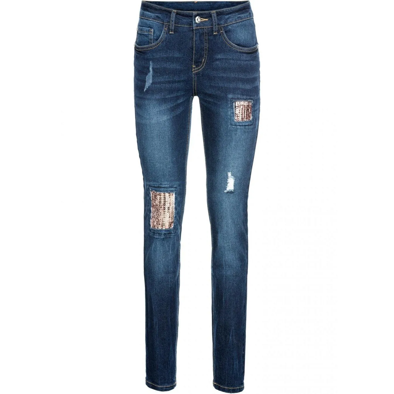 Bodyflirt Dark Blue Stone Skinny Jeans with Sequin Details