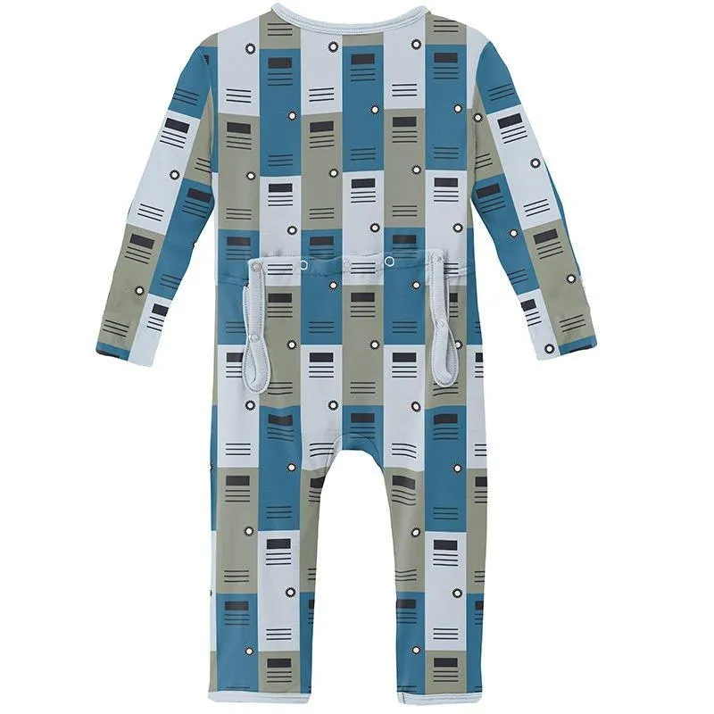 Boy's Print Bamboo Coverall with Zipper - Locker Room
