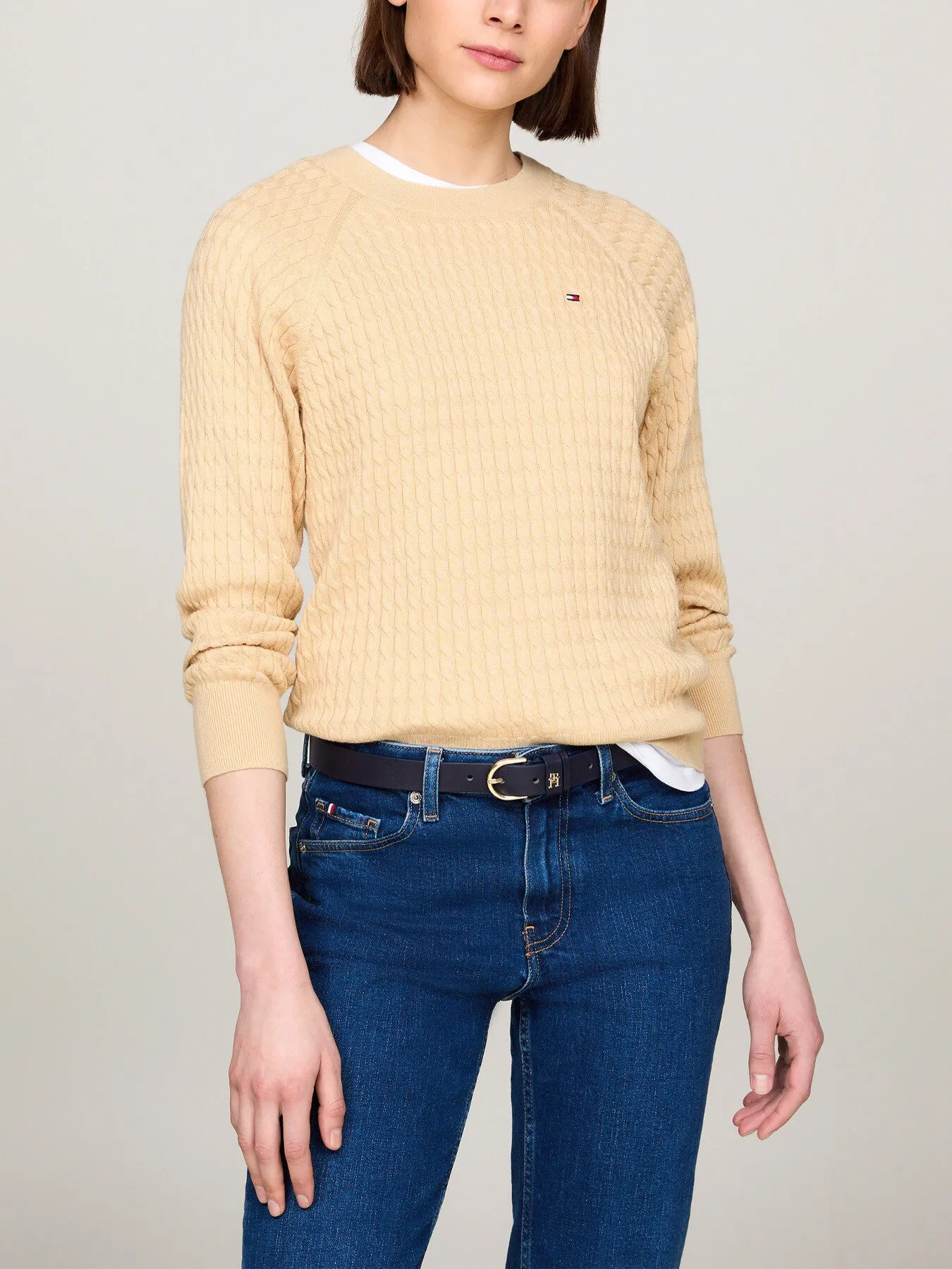 Cable Knit Raglan Sleeve Jumper