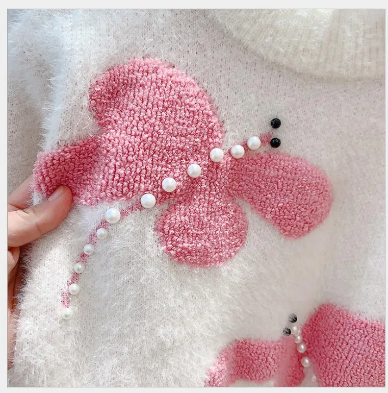 Cartoon Dragonfly Design Cute Sweaters For Kids
