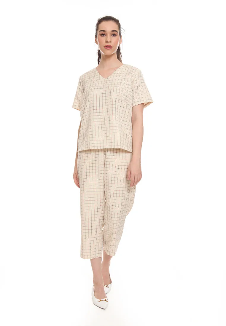 Checkered Tailored Pants