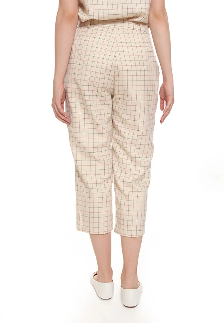 Checkered Tailored Pants