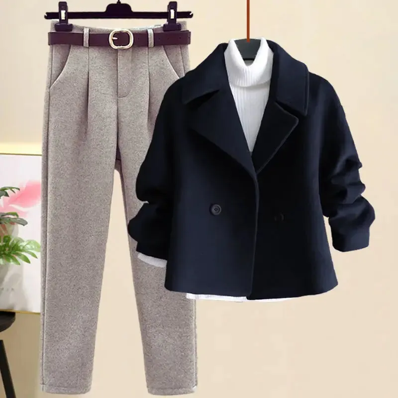 Classic Double Breasted Wool Outfit or Pants 3 Colors S - 4X