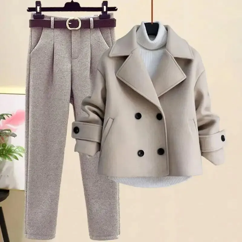 Classic Double Breasted Wool Outfit or Pants 3 Colors S - 4X