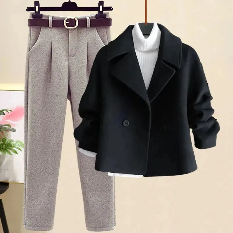 Classic Double Breasted Wool Outfit or Pants 3 Colors S - 4X