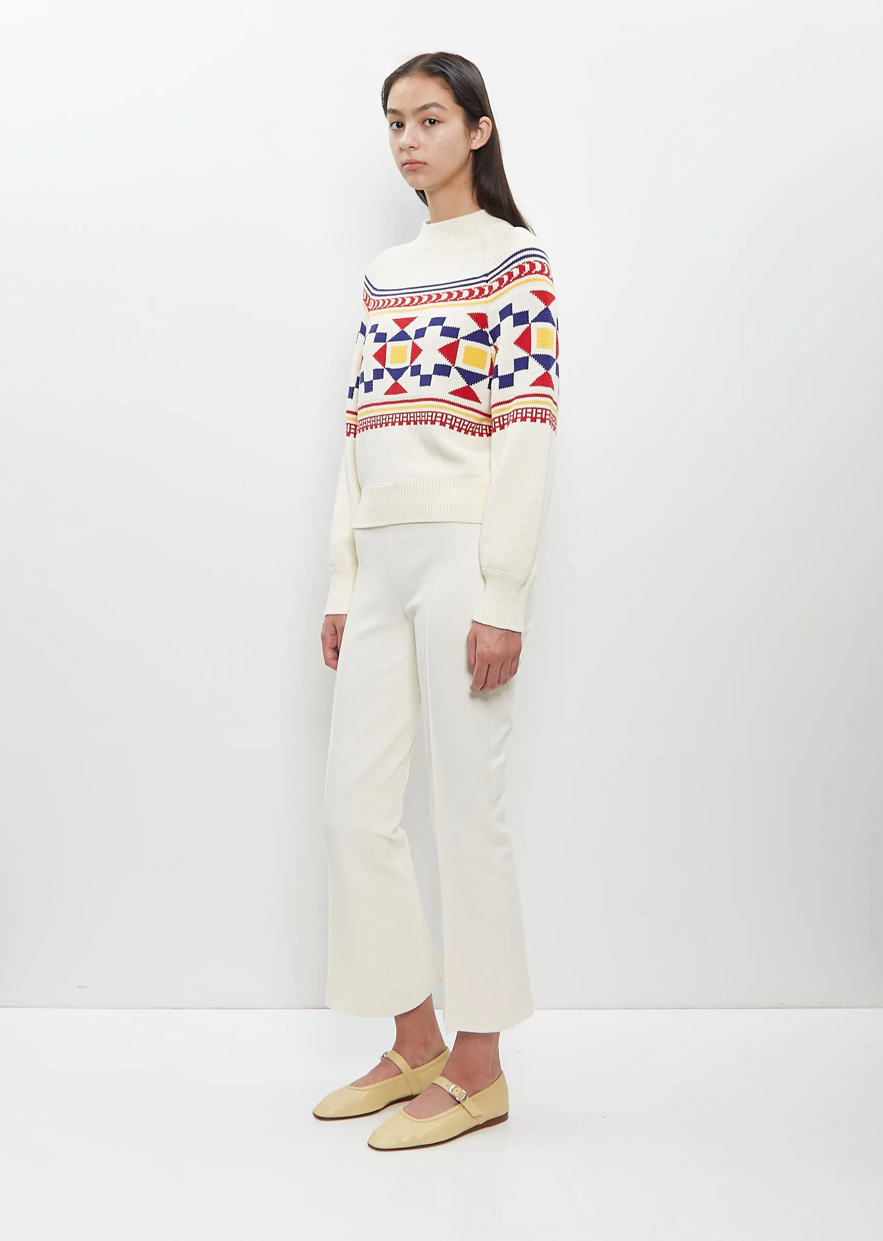 Cotton Lara Fairisle Crewneck