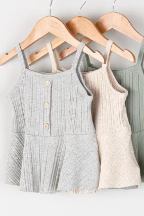 Cotton Ribbed Peplum Top