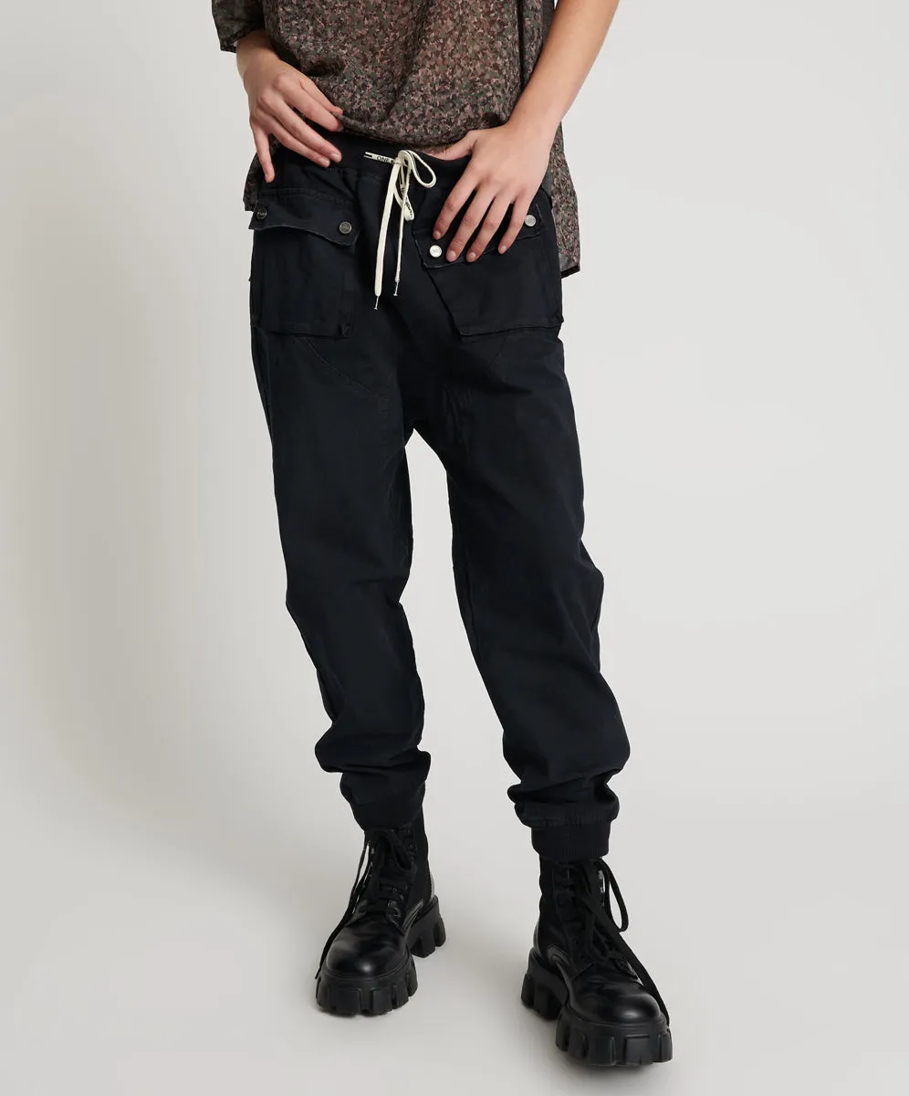 FADED BLACK CADET PANTS