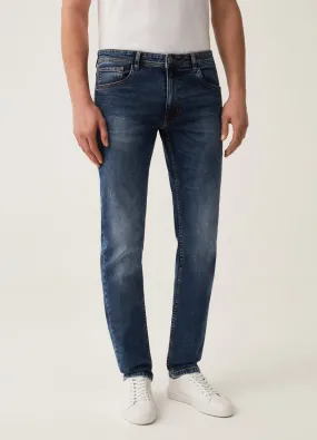 Faded, slim-fit stretch jeans