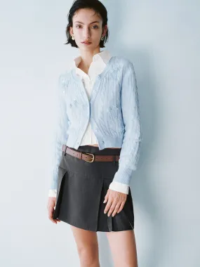 Flower Decor Knitted Cardigans