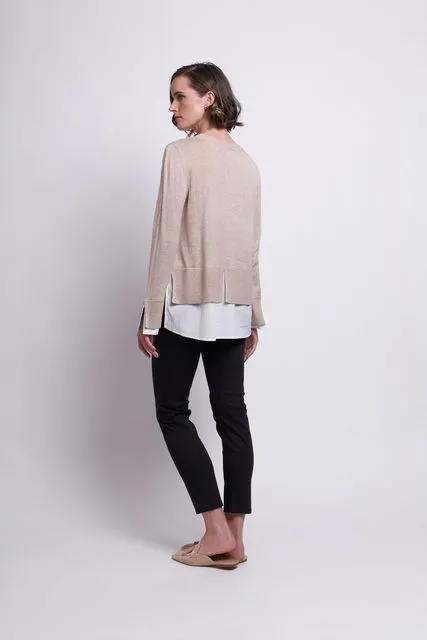 Foil '7590 Needles To Say Sweater' - Birch White