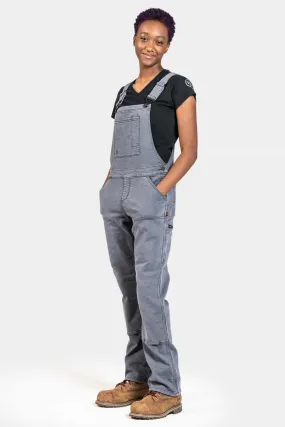 Freshley Overalls in Grey Stretch Thermal Denim