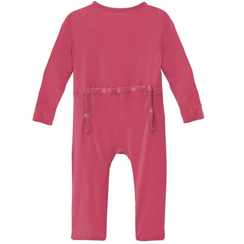 Girl's Solid Bamboo Coverall with Zipper - Taffy