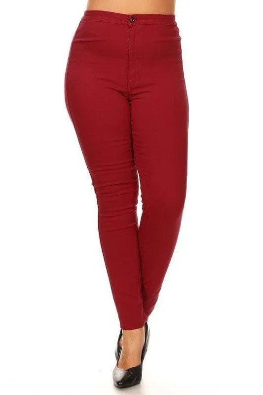GP2101 PLUS high waist stretch skinny jeans