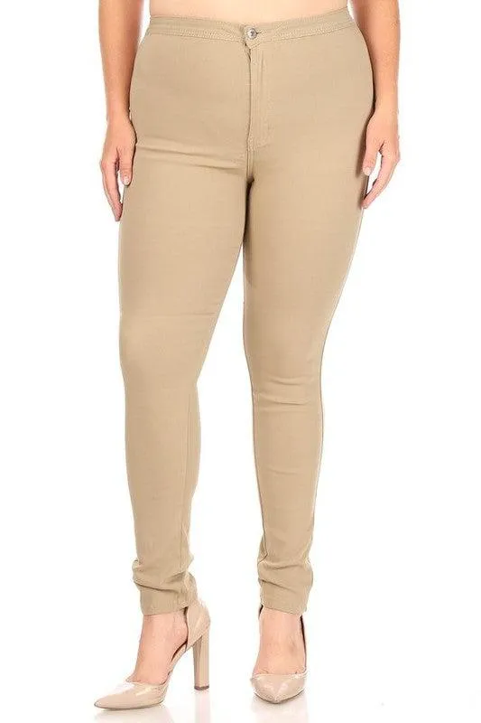 GP2101 PLUS high waist stretch skinny jeans