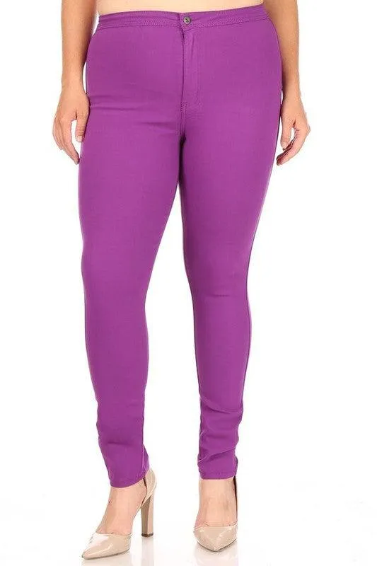 GP2101 PLUS high waist stretch skinny jeans