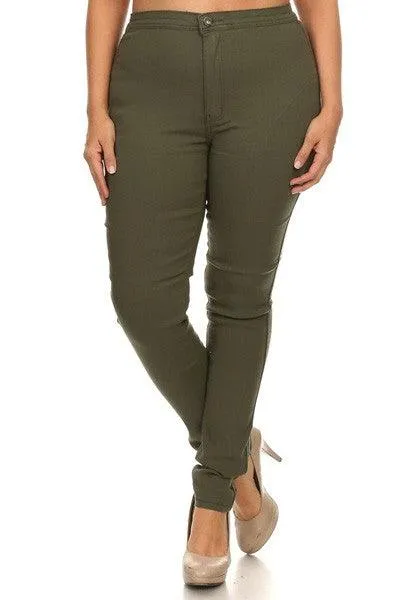 GP2101 PLUS high waist stretch skinny jeans