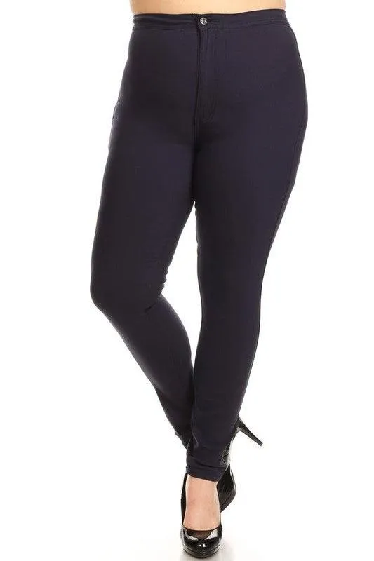 GP2101 PLUS high waist stretch skinny jeans