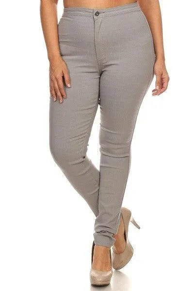 GP2101 PLUS high waist stretch skinny jeans