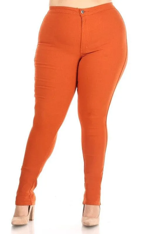 GP2101 PLUS high waist stretch skinny jeans