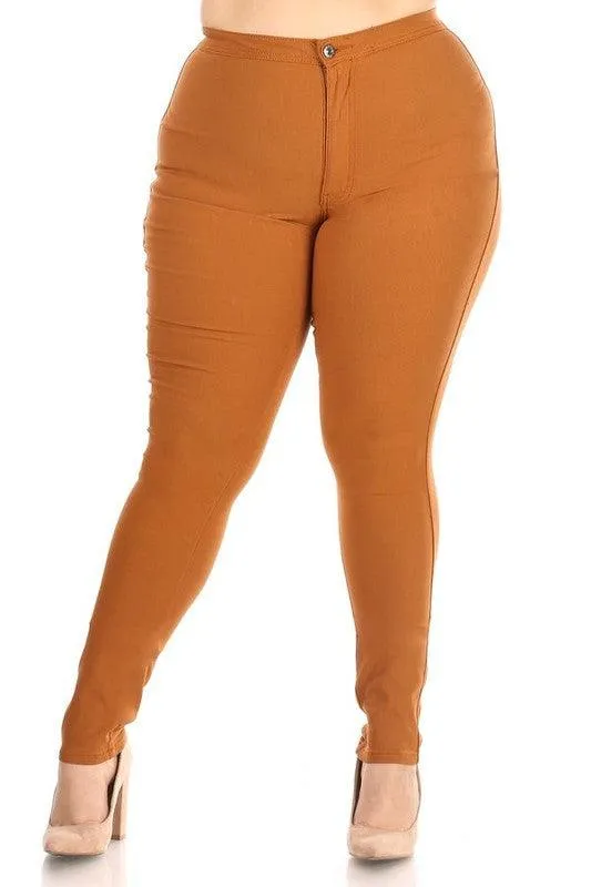 GP2101 PLUS high waist stretch skinny jeans