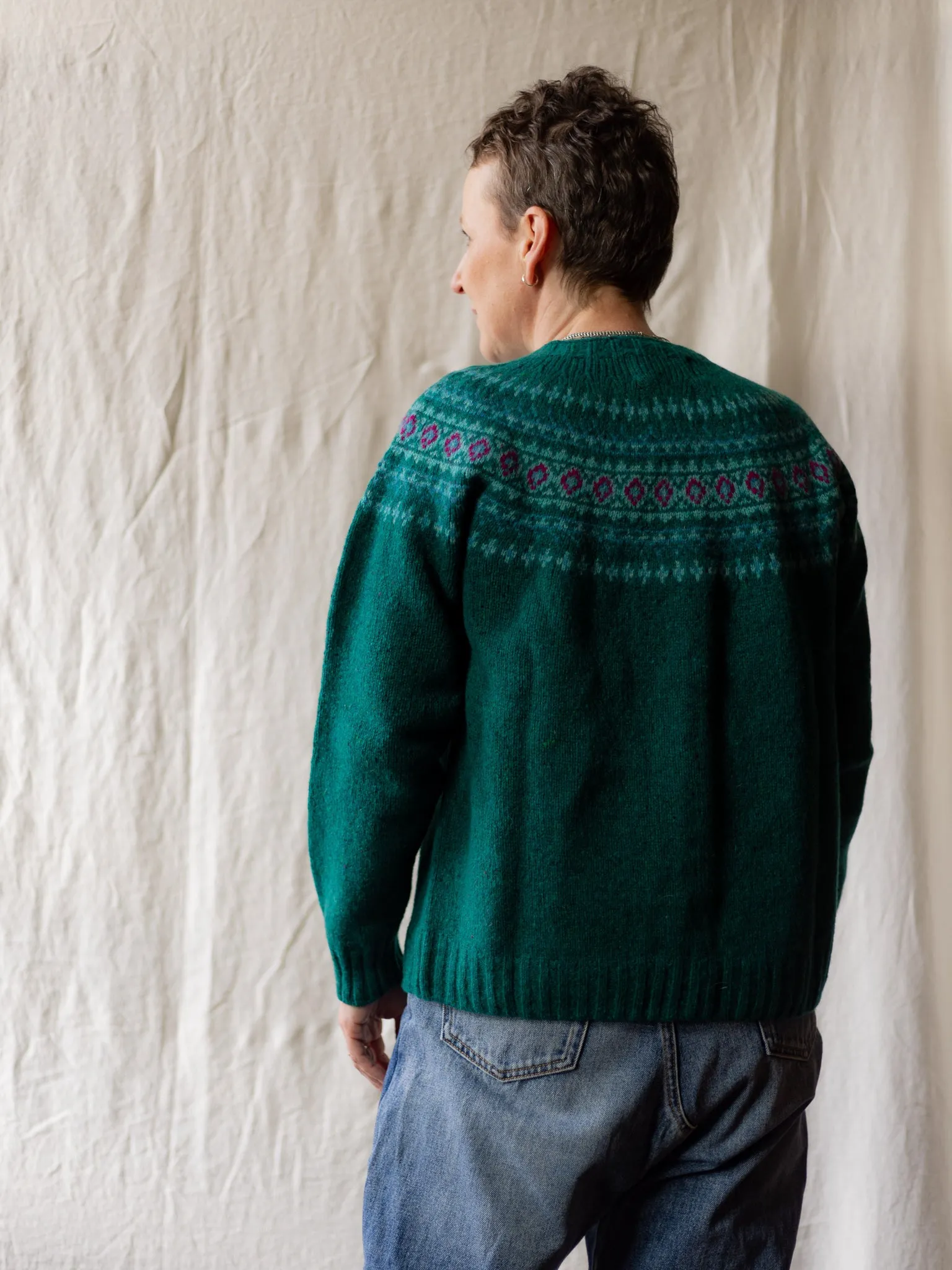 Harley of Scotland ~ Glenugie Nep Fairisle Cardi