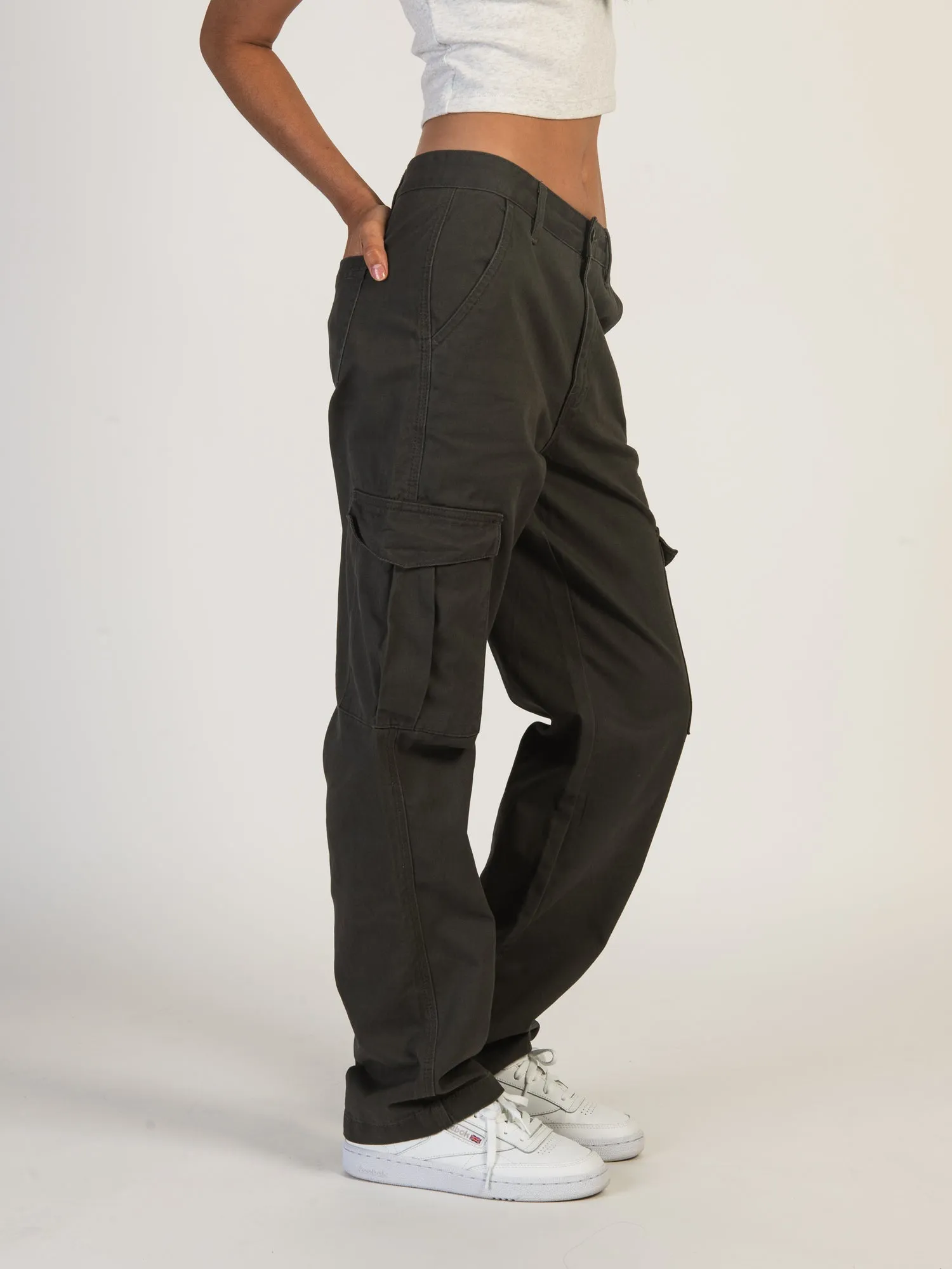 HARLOW DEE STRAIGHT FIT CARGO - CHARCOAL