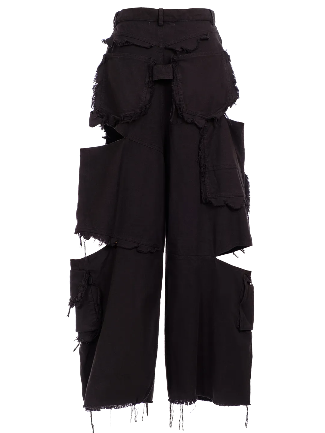 Hemp Denim Cut Out Cargo Pants