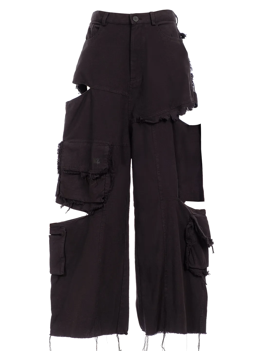 Hemp Denim Cut Out Cargo Pants
