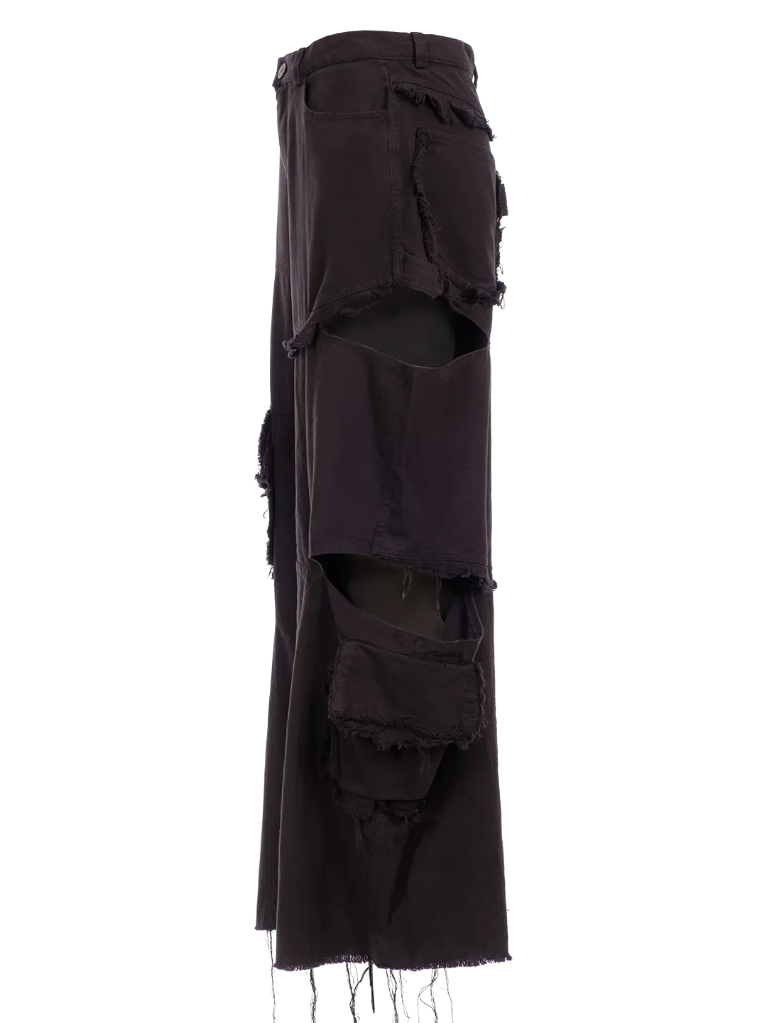 Hemp Denim Cut Out Cargo Pants