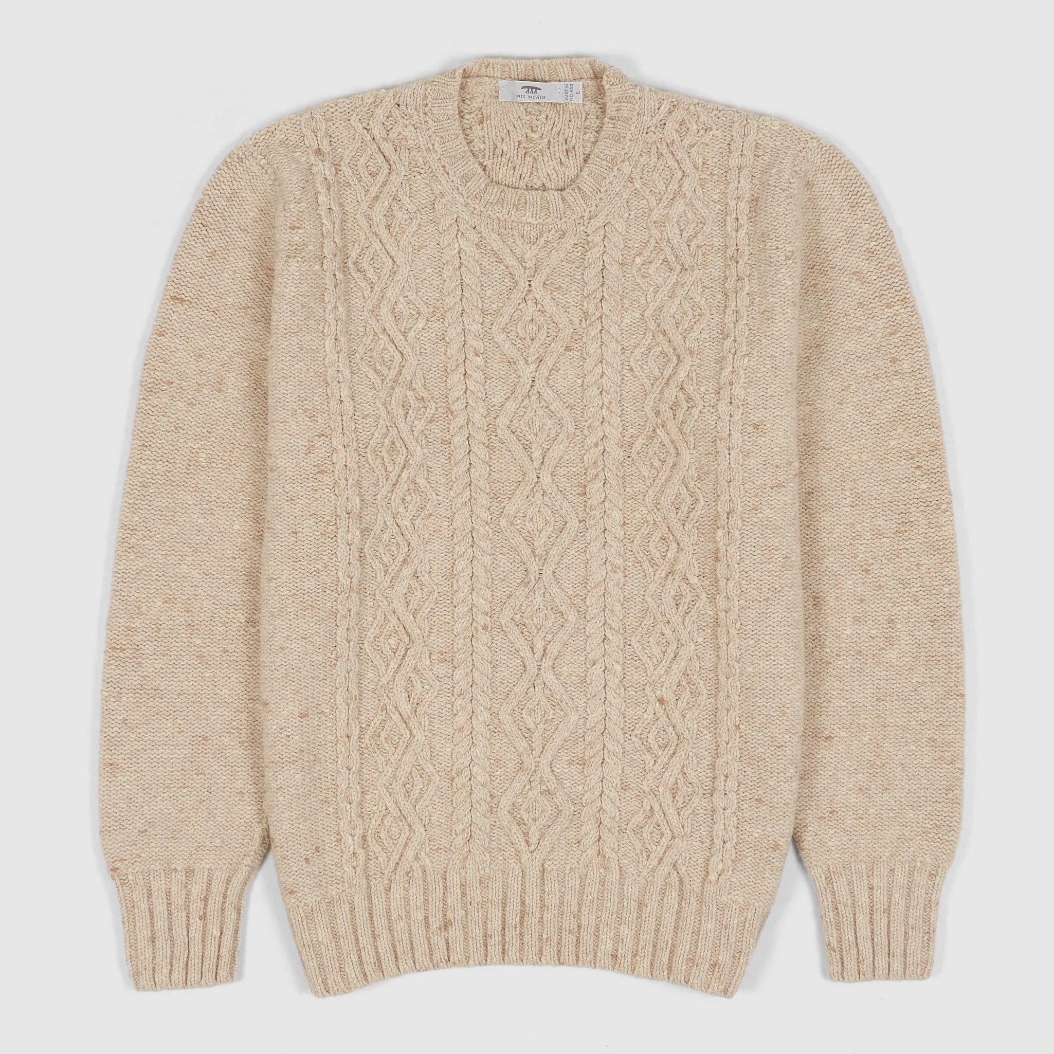 Inis Meáin Aran Cashmere/ Merino Wool Crew-Neck Pullover