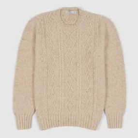 Inis Meáin Aran Cashmere/ Merino Wool Crew-Neck Pullover