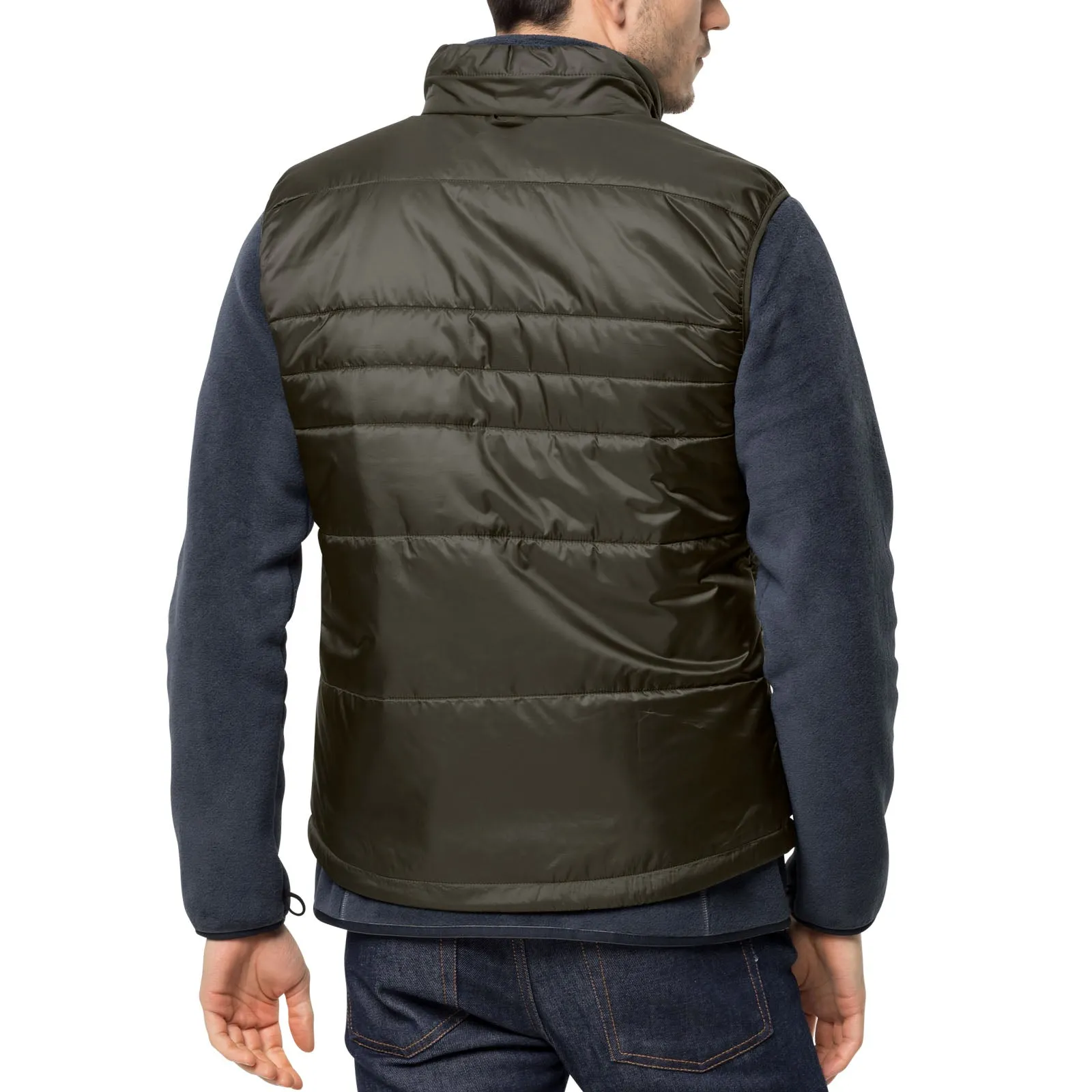 Jack Wolfskin Mens Argon Windproof Water Repellent Gilet - Grape Leaf