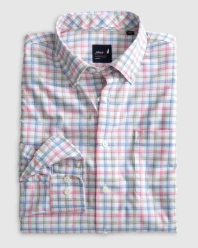 Johnnie-O Hauser Performance Button Up Sport Shirt Navy